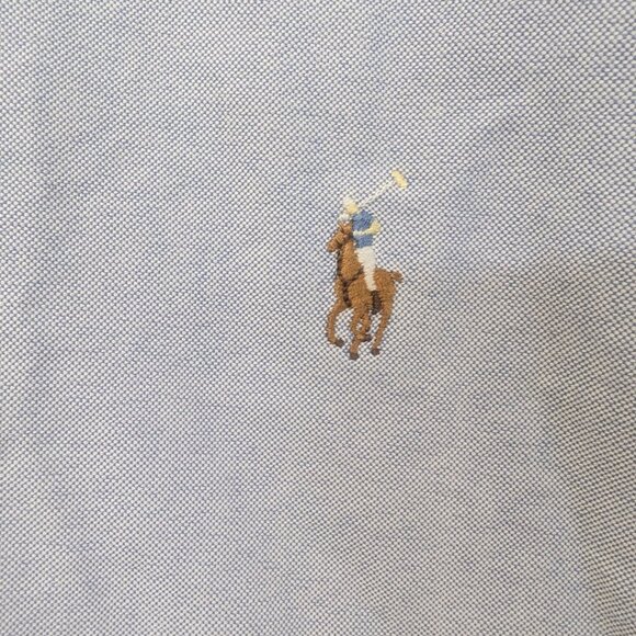 Men's Ralph Lauren Button Down Up short Sleeve shirt blue Classic Fit 3XLT Tall - Picture 3 of 7